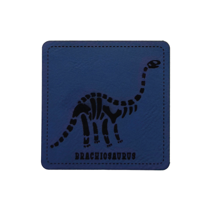 artificial leather label "Dino Skeleton Brachiosaurus 2"