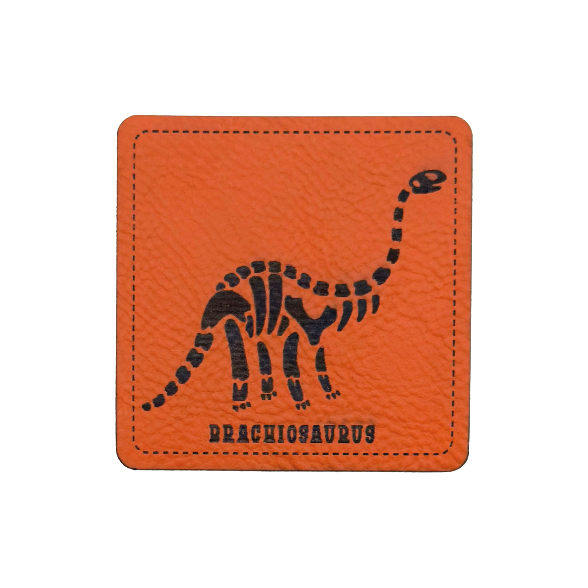 artificial leather label "Dino Skeleton Brachiosaurus 2"