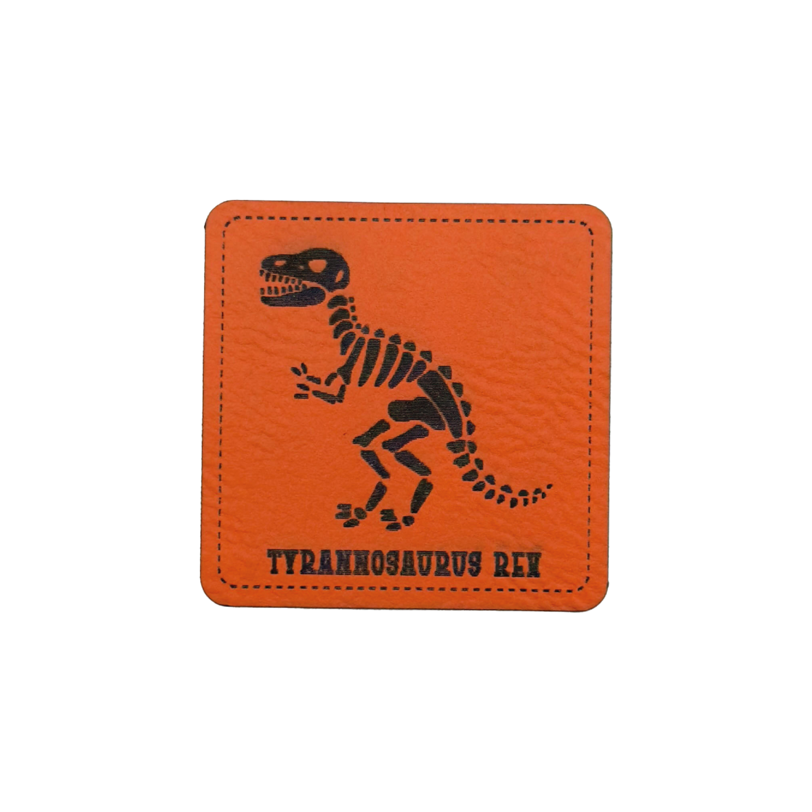 artificial leather label "Dino Skeleton Tyrannosaurus Rex 2"