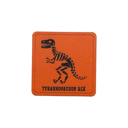 artificial leather label "Dino Skeleton Tyrannosaurus Rex 2"