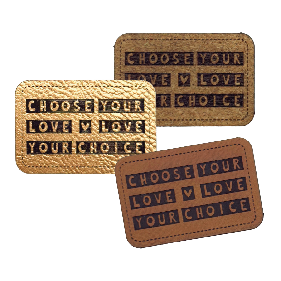 Kunstlederlabel "Choose Your Love"