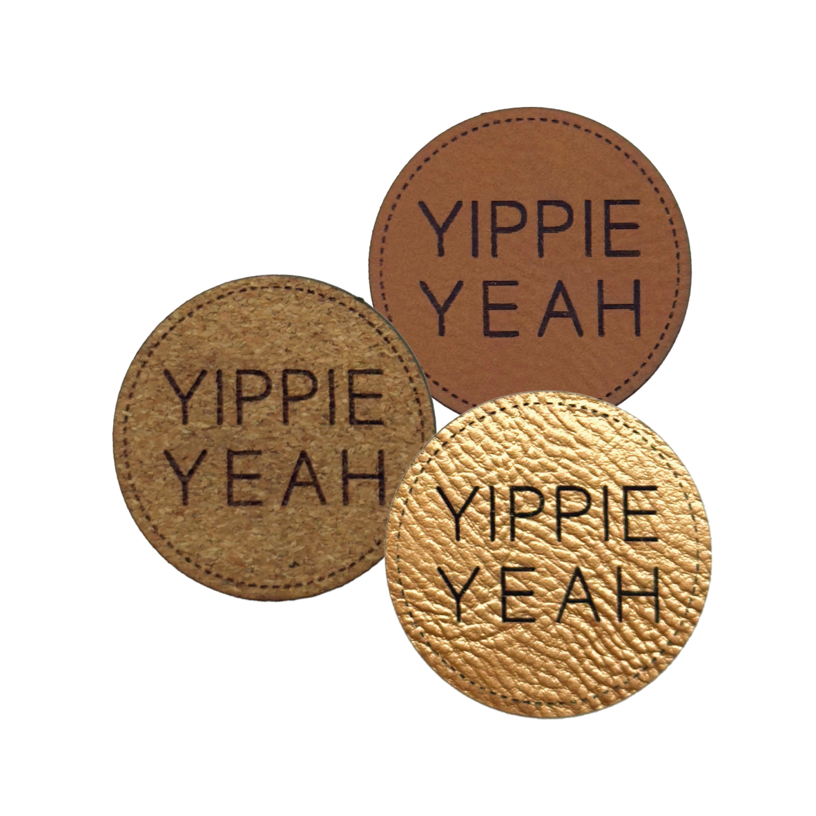 Kunstlederlabel "Yippie Yeah"