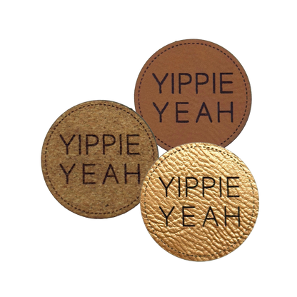 Kunstlederlabel "Yippie Yeah"