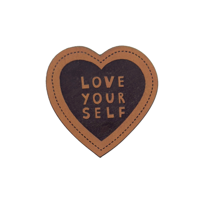 Kunstlederlabel "Love yourself"