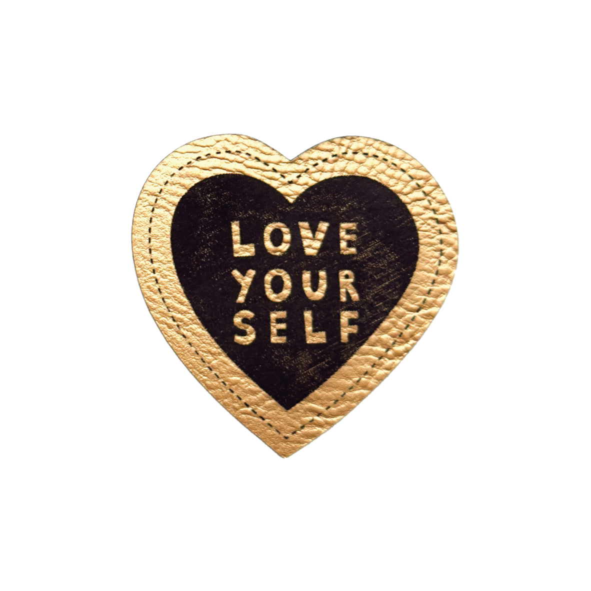 Kunstlederlabel "Love yourself"