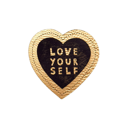 Kunstlederlabel "Love yourself"