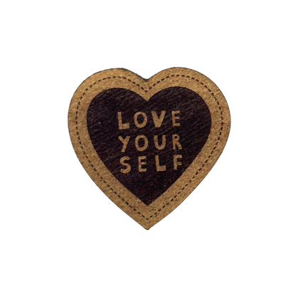 Kunstlederlabel "Love yourself"