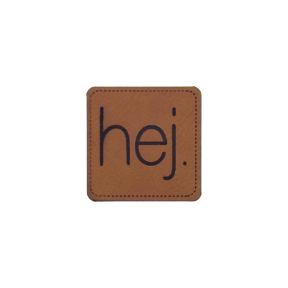 Kunstlederlabel "Hej"