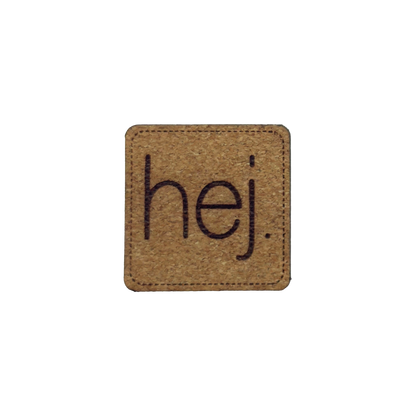 Kunstlederlabel "Hej"