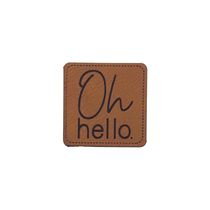 Kunstlederlabel "Oh hello"