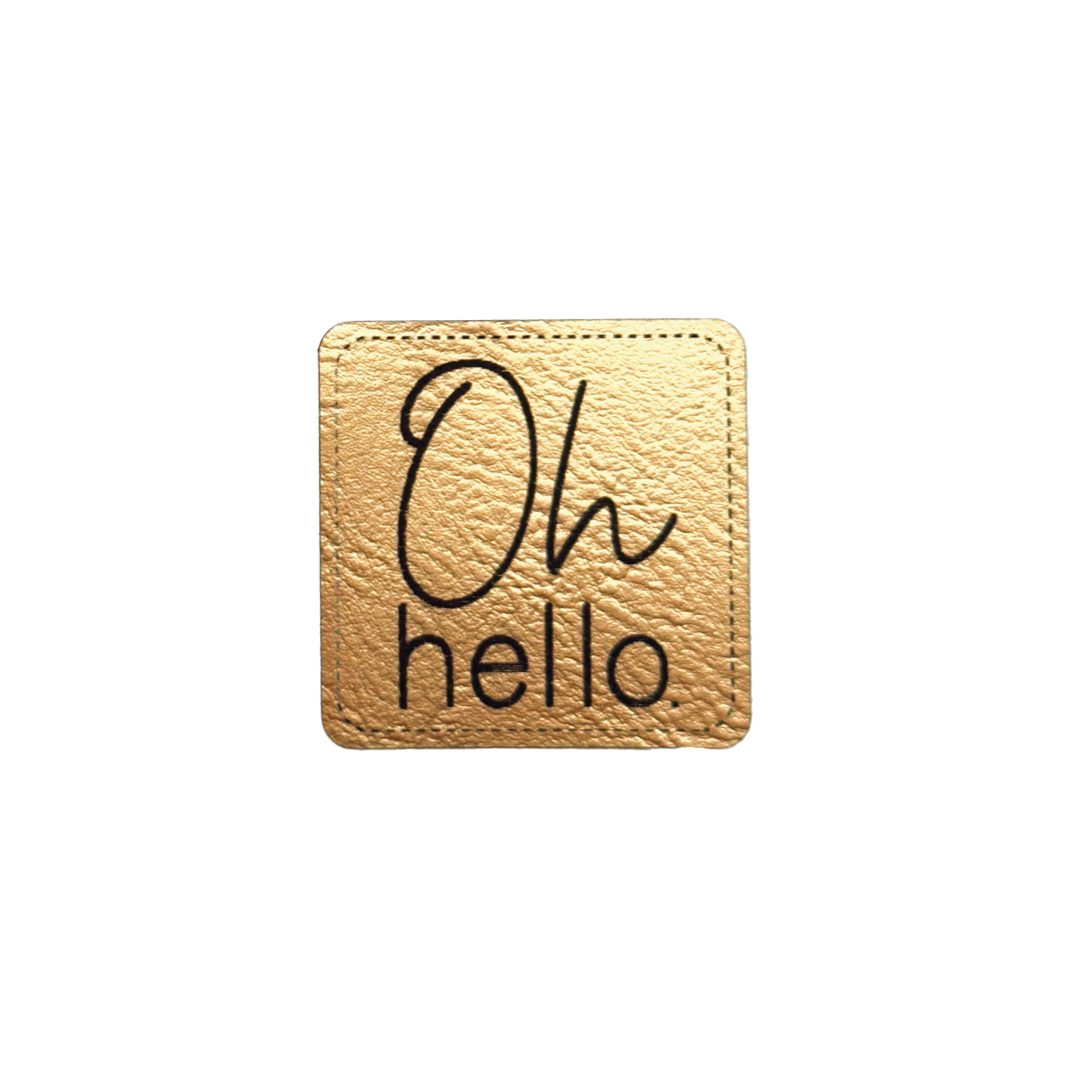 Kunstlederlabel "Oh hello"