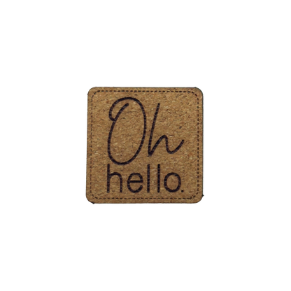 Kunstlederlabel "Oh hello"