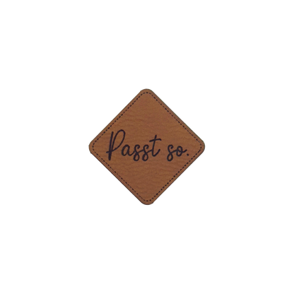 Kunstlederlabel "Passt so"