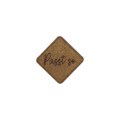 Kunstlederlabel "Passt so"