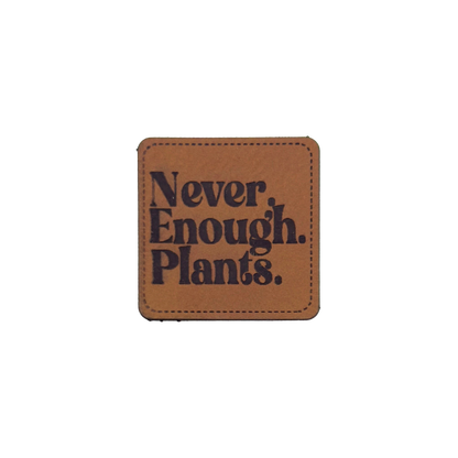 Kunstlederlabel "Never enough plants"