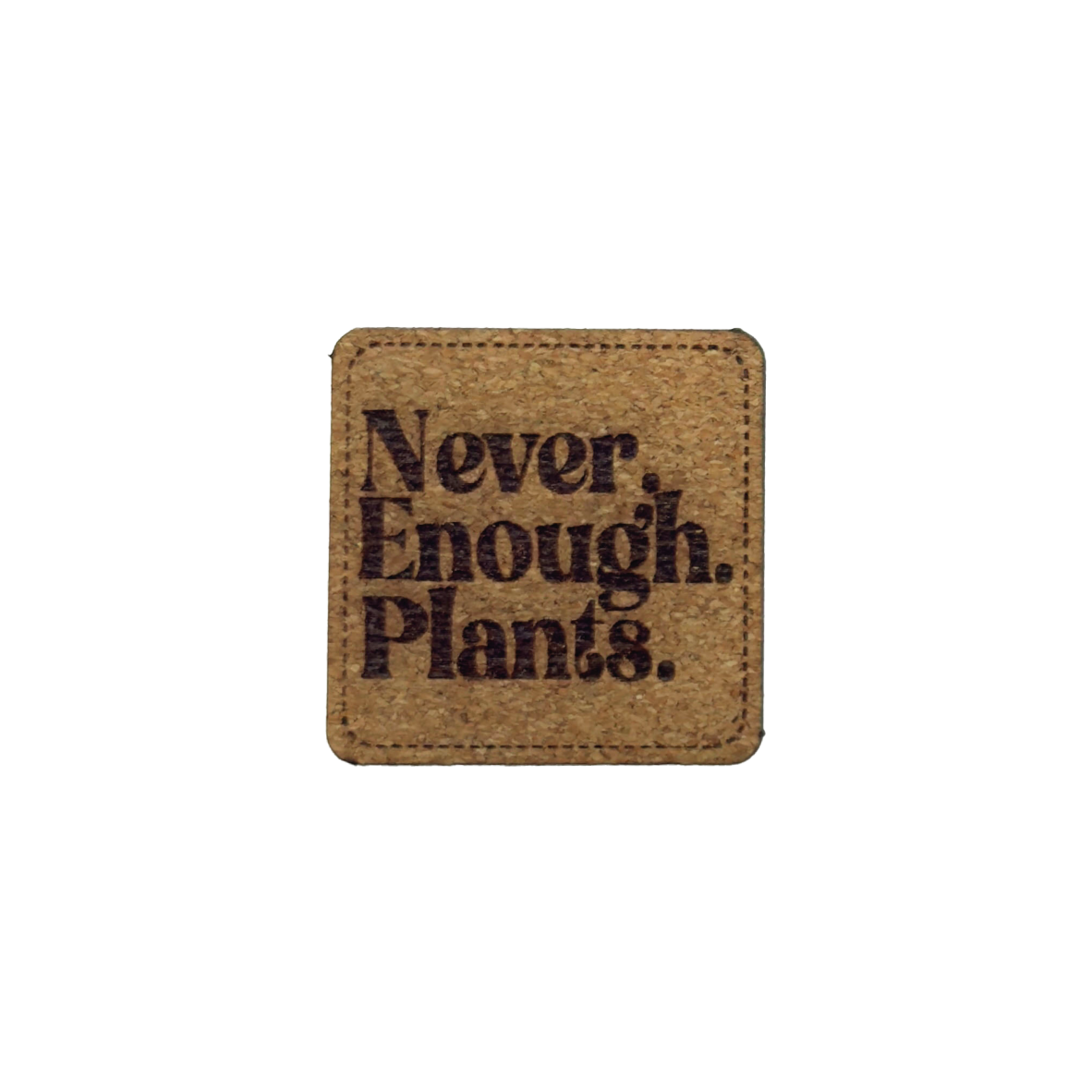 Kunstlederlabel "Never enough plants"