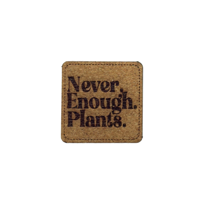 Kunstlederlabel "Never enough plants"