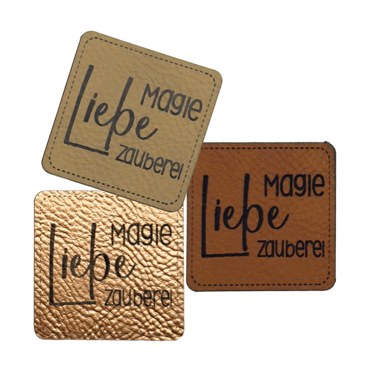 Kunstlederlabel "Liebe Magie Zauberei"