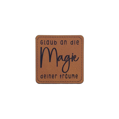 Kunstlederlabel "Glaub an die Magie"