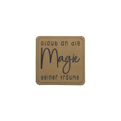 Kunstlederlabel "Glaub an die Magie"