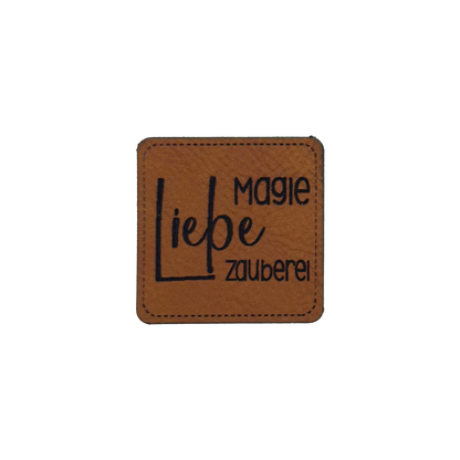 Kunstlederlabel "Liebe Magie Zauberei"