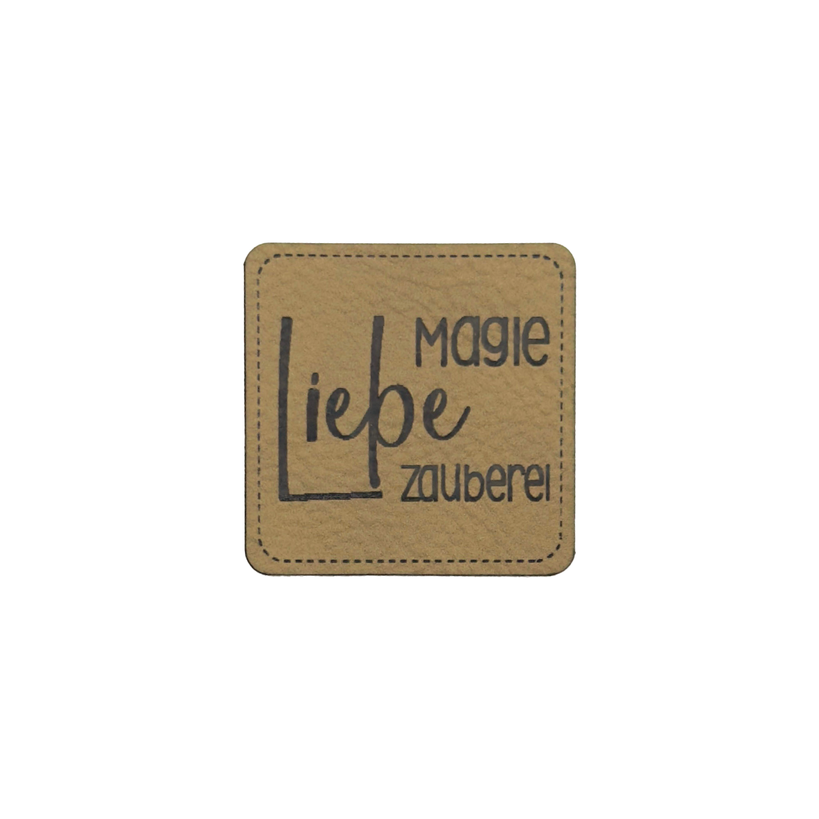 Kunstlederlabel "Liebe Magie Zauberei"