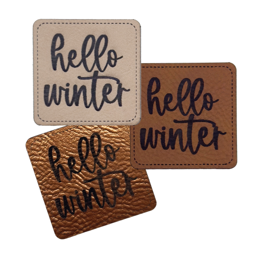 Kunstlederlabel "Hello Winter"