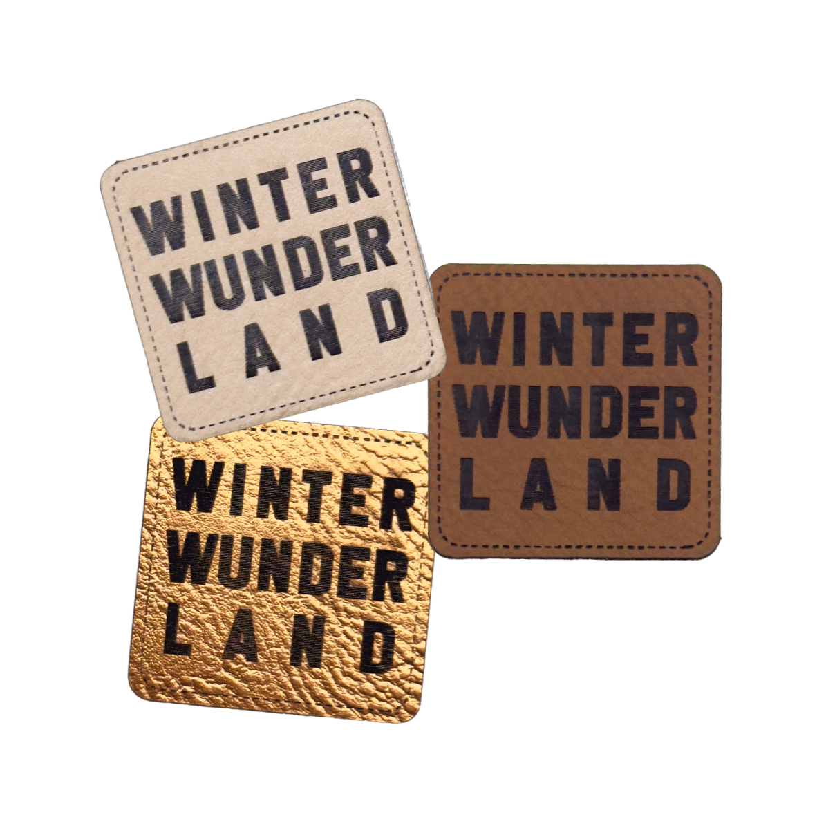 Kunstlederlabel "Winter Wunder Land"