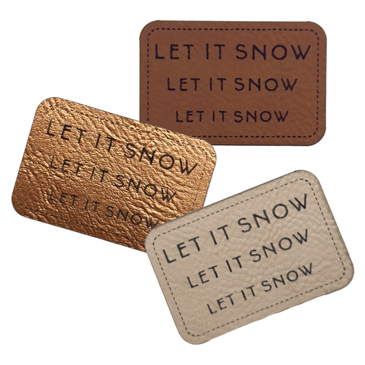 Kunstlederlabel "Let it Snow"