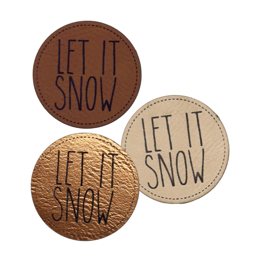 Kunstlederlabel "Let it Snow 2"