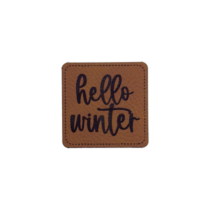 Kunstlederlabel "Hello Winter"