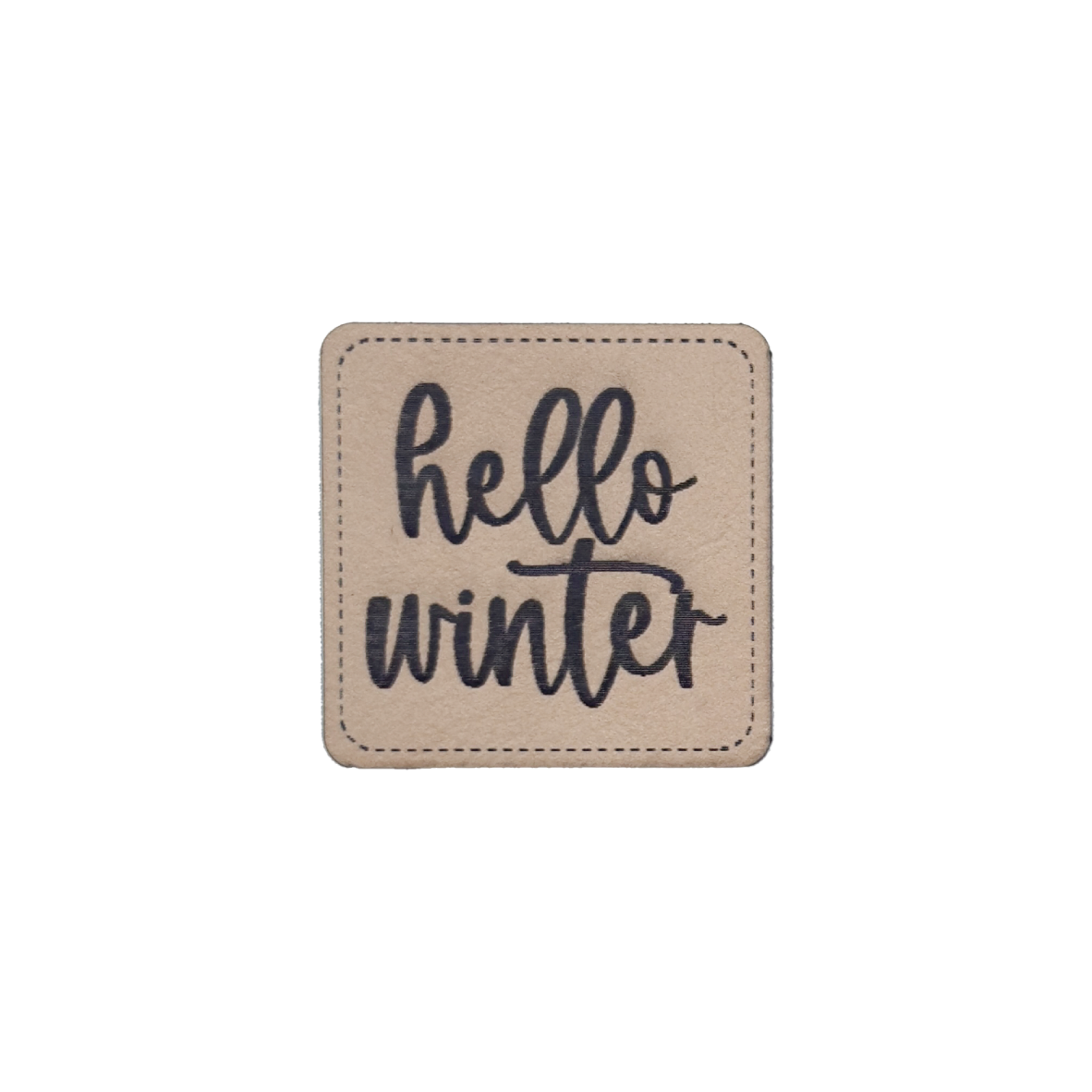 Kunstlederlabel "Hello Winter"