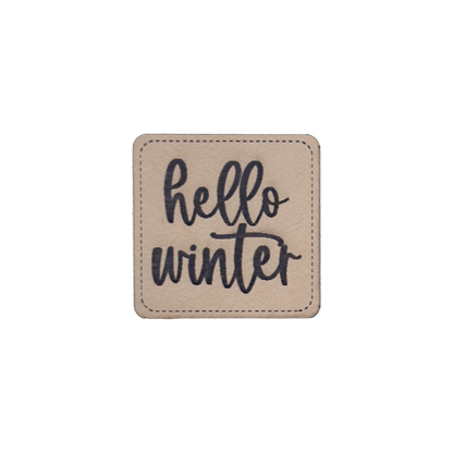 Kunstlederlabel "Hello Winter"