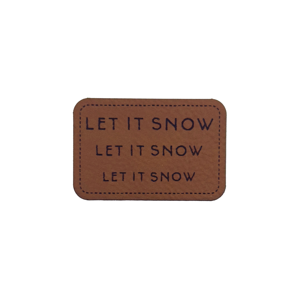 Kunstlederlabel "Let it Snow"