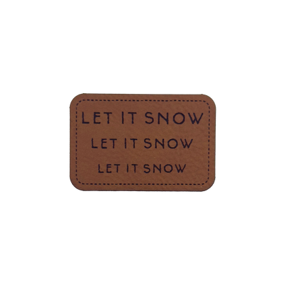 Kunstlederlabel "Let it Snow"