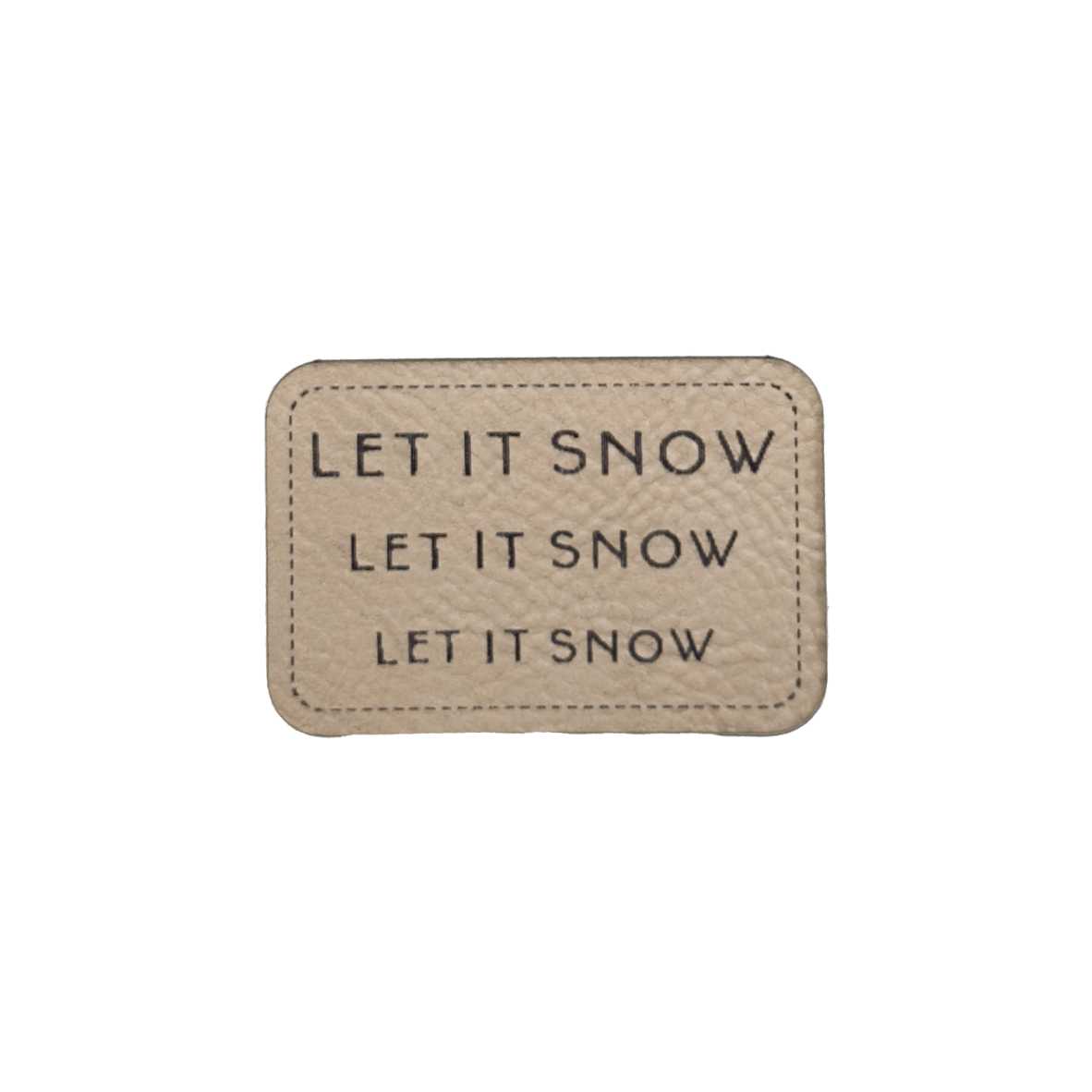 Kunstlederlabel "Let it Snow"