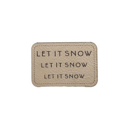 Kunstlederlabel "Let it Snow"