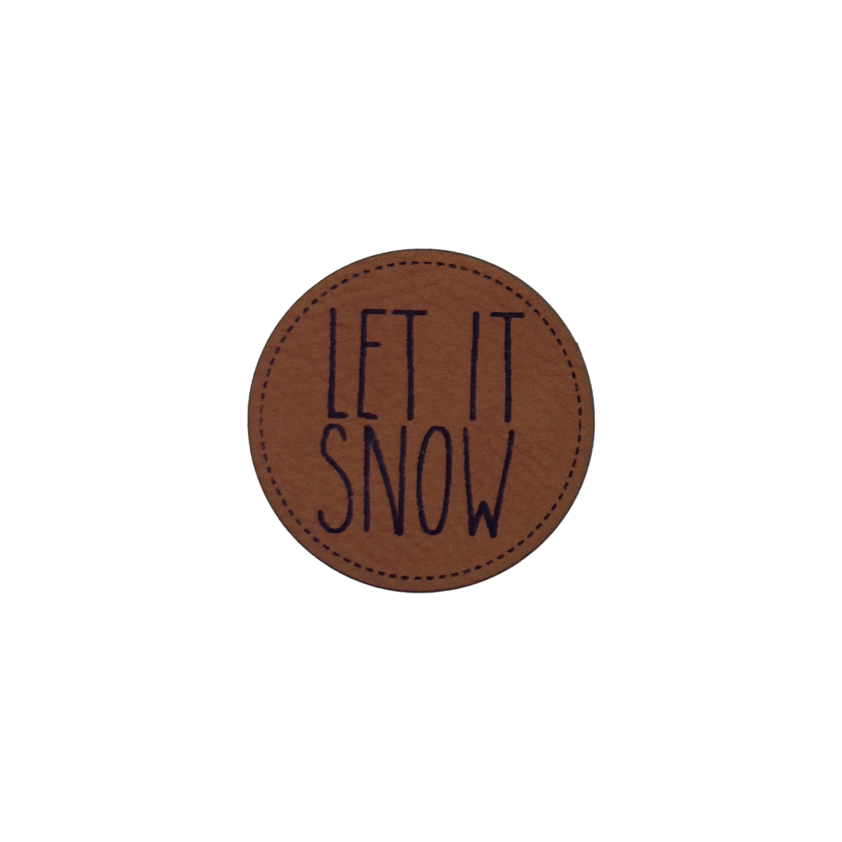 Kunstlederlabel "Let it Snow 2"