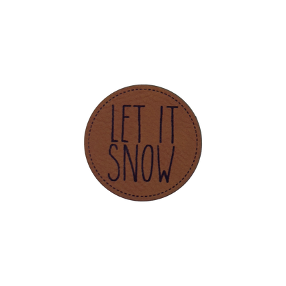 Kunstlederlabel "Let it Snow 2"