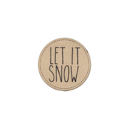 Kunstlederlabel "Let it Snow 2"